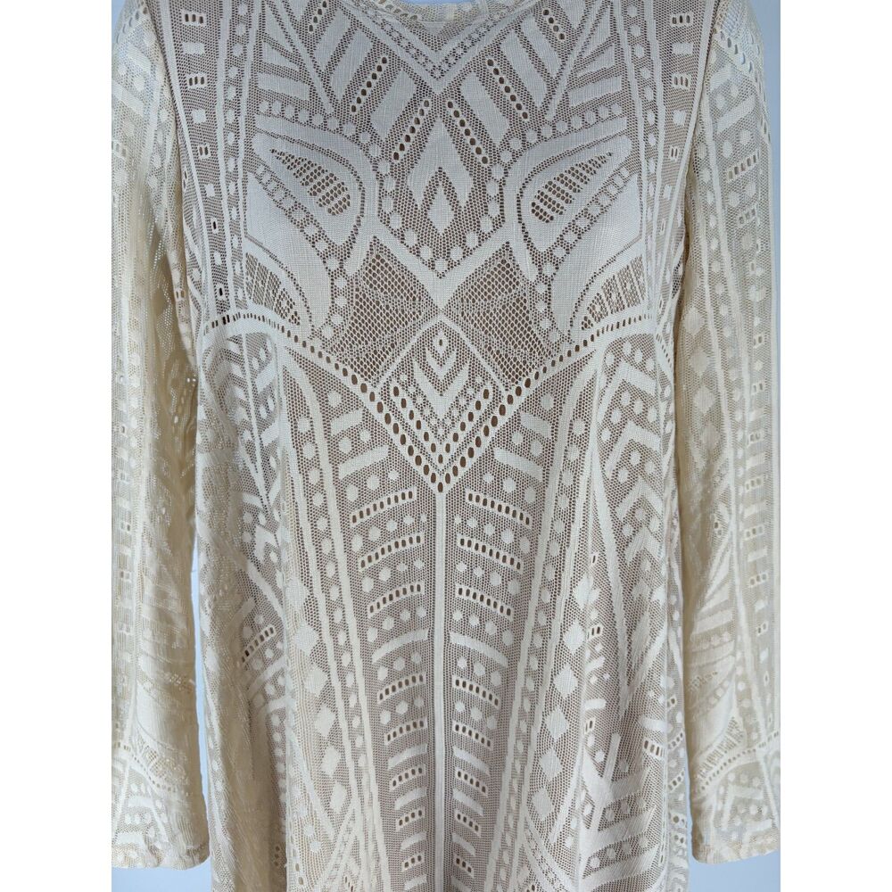 BCBGMAXAZRIA Natyly long-sleeve lace dress, - Picture 2 of 5